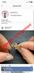 Copyright infringement - Jewelry inlaid 2-in-1 finger ring hand ornament 