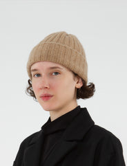 Wide Rib Beanie Cashmere