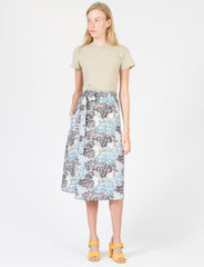 Creatures of Comfort Camilla Skirt Mudcloth Silk Linen