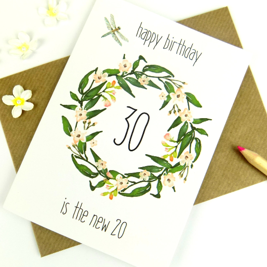 30th Birthday Card Rua