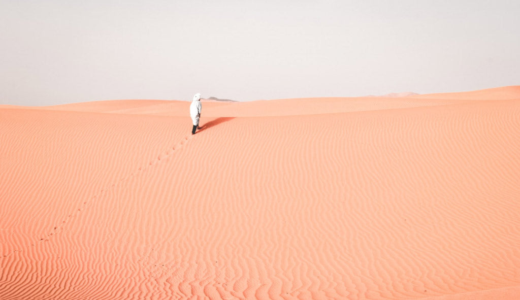 pink sand photo taken by outdoor photographer