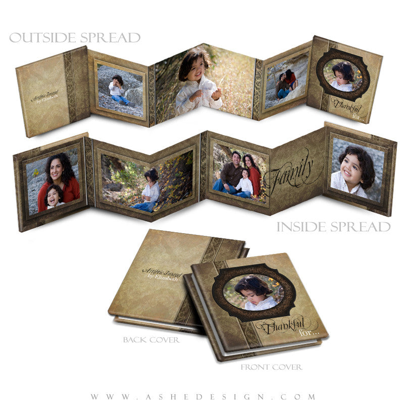 Photo Book Design Template (3x3 Accordion Mini) - Thankful
