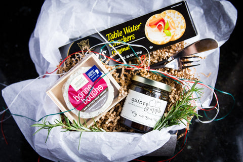 DIY gift basket with Quince and Apple preserves from Cheese Sex Death