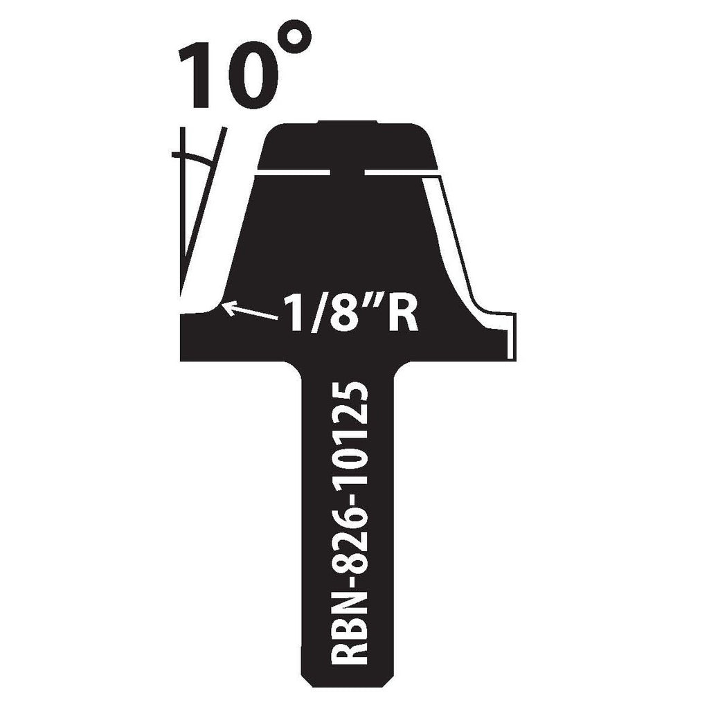 1 8 Radius X 10 Degree Bowl Profile Bit Part No Rbn 6 Routerbitsnow Com