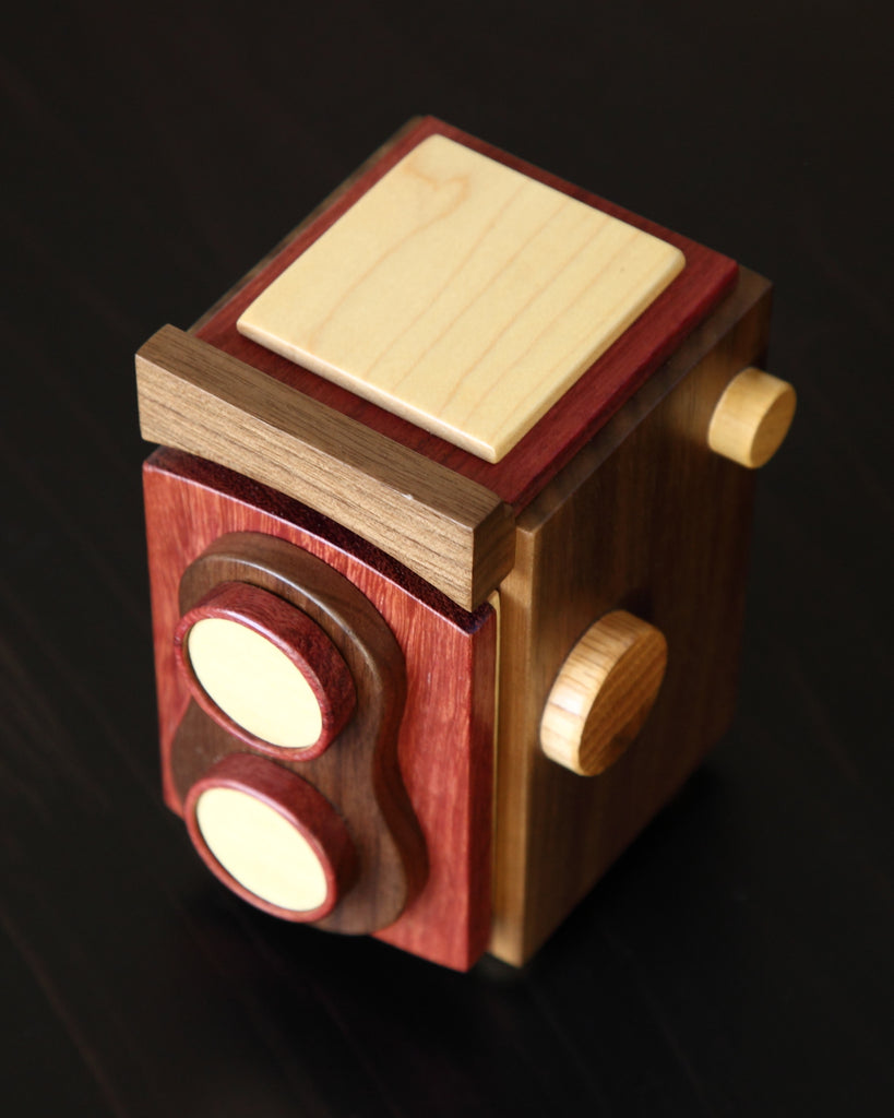 TogTees TLR Wood Camera - Wood Handmade Gift for Twin Lens Reflex Photographers