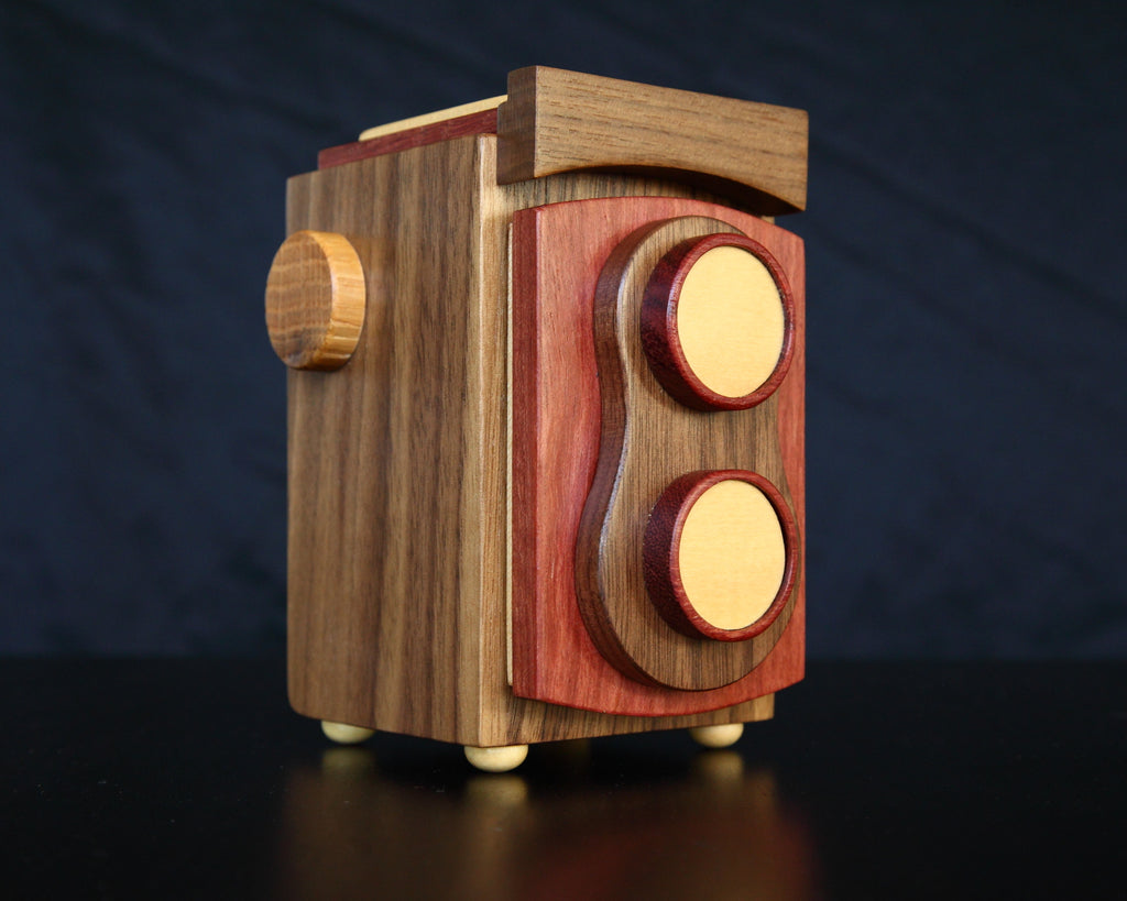 TogTees TLR Wood Camera - Wood Handmade Gift for Twin Lens Reflex Photographers