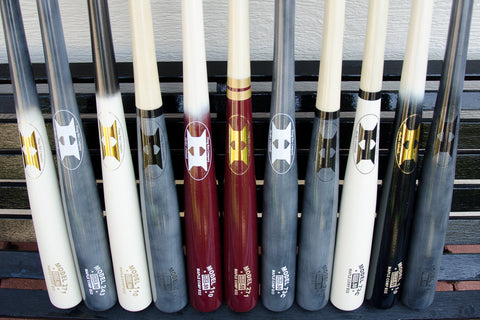 Bats lined up