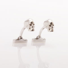 Solid silver Skull cufflinks by Anonyme, Paris