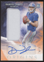 2019 Panini Origins Daniel Jones Orange Jersey Patch RC Auto Autograph /75