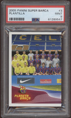 2005 Panini Super Barca Plantilla #3 w/ Lionel Messi 2nd Year PSA 9 Mint Pop. 1/7
