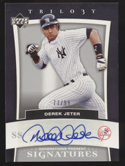 2005 UD Trilogy Derek Jeter Generations Present Auto Autograph /99