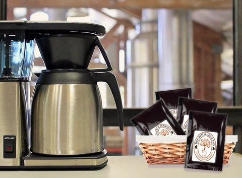 Pre-Portioned Coffee Frac Packs at Brown & Jenkins Coffee Roasters of Vermont