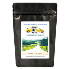 Sample Private Label for Car Dealership - from Brown & Jenkins Coffee Roasters of Vermont