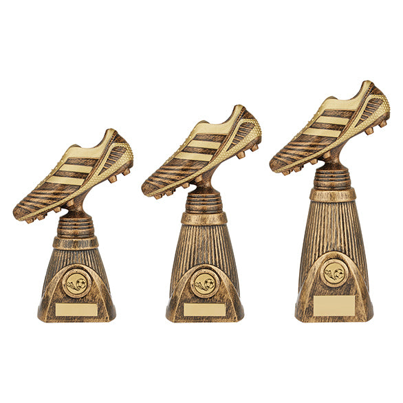 STRIKER DELUXE FOOTBALL TROPHY 3 FINISHES 3 SIZES FREE ENGRAVING 