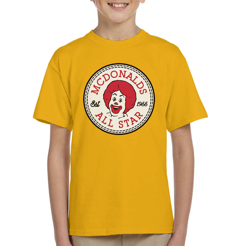 converse t shirt kids yellow