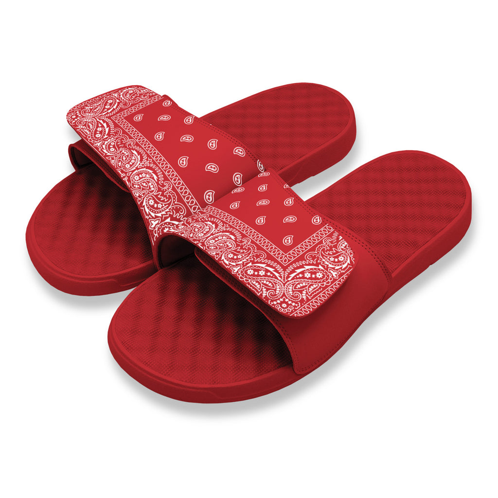 red bandana flip flops