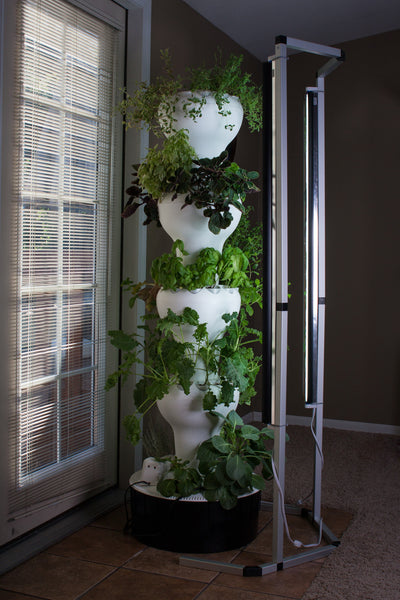 Vertical Grow Lights for Garden Towers | IndoorHerbKits.com