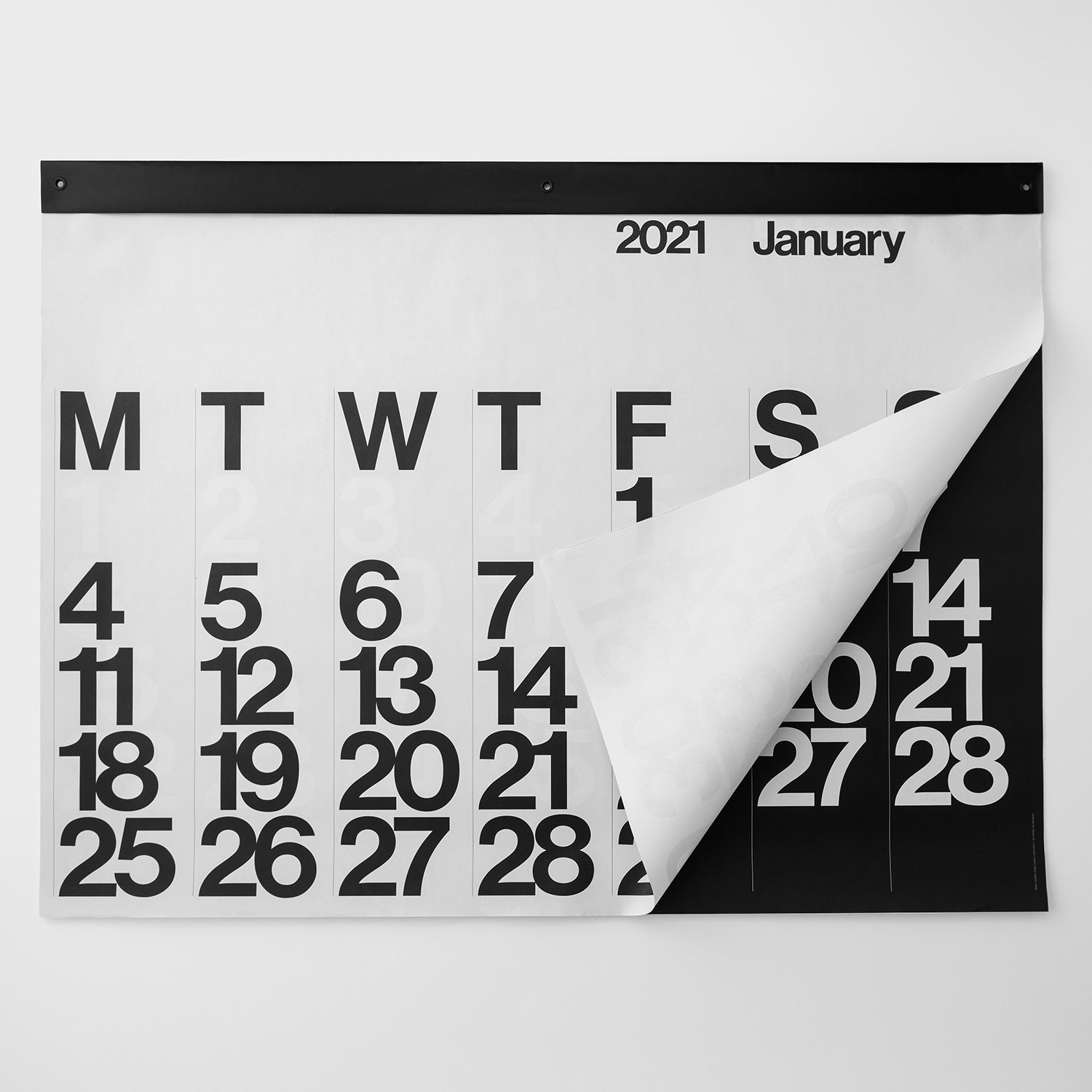 black and white calendar