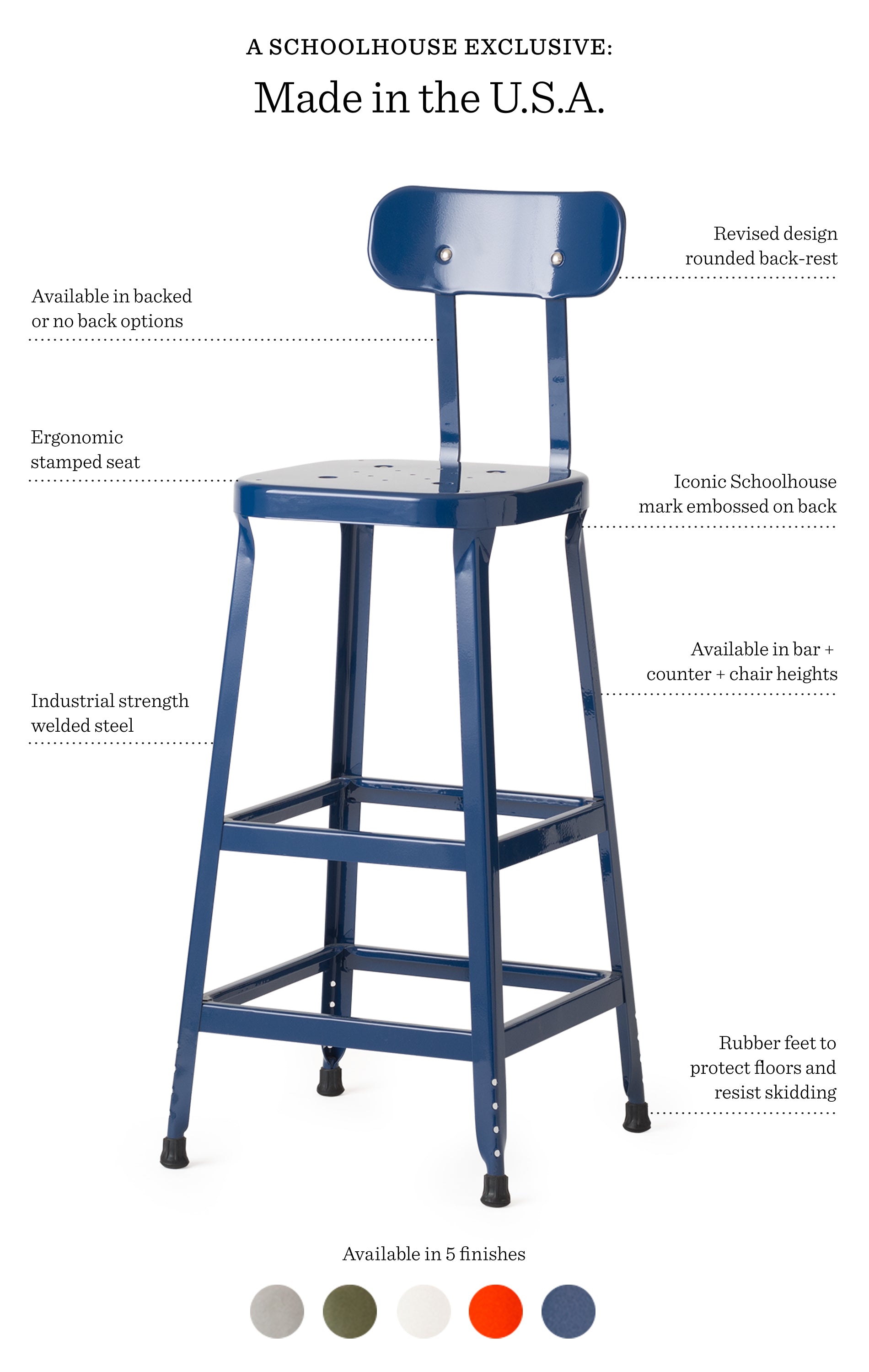 blue stool