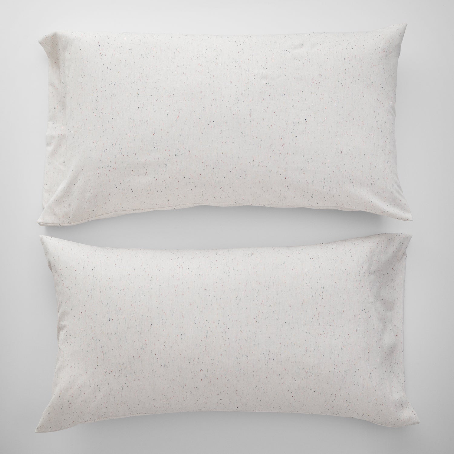 close-up of two white pillows