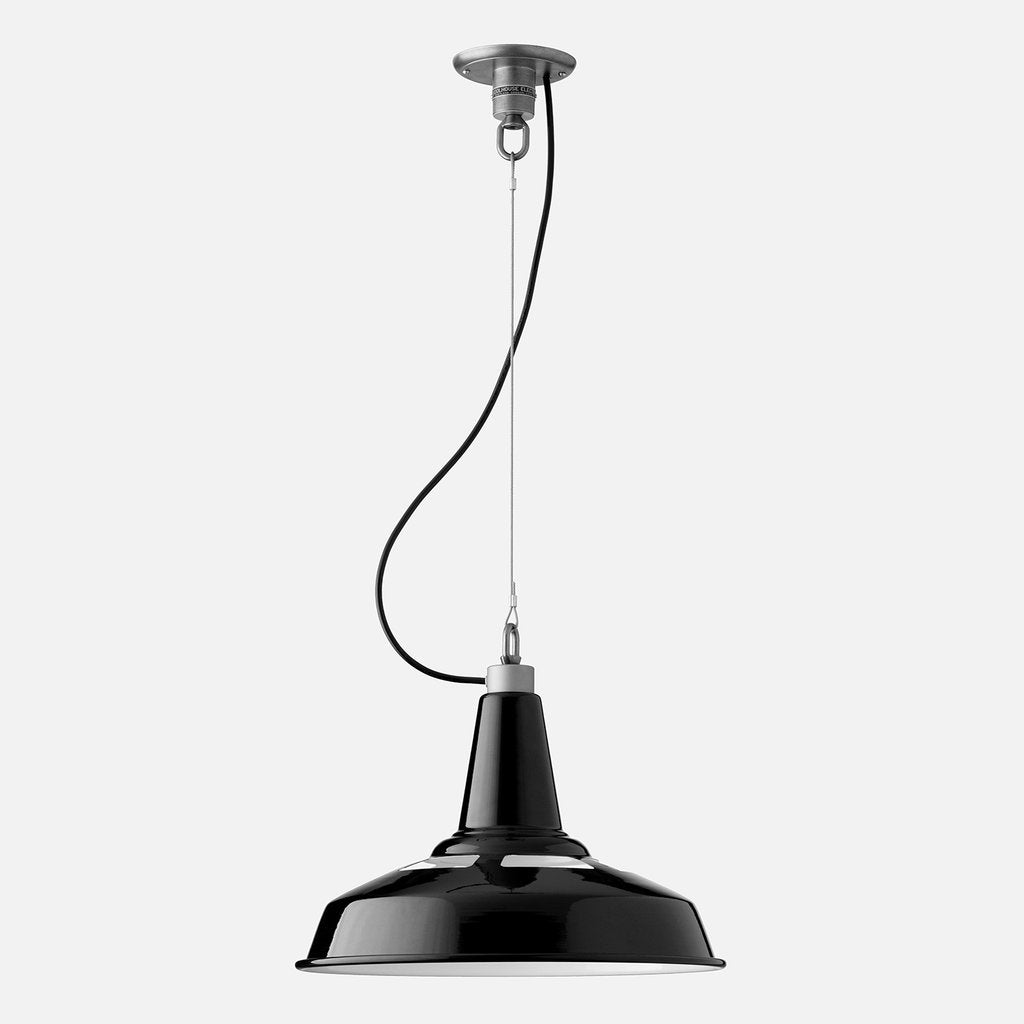 black ceiling light fixture with a white background