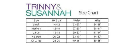 Trinny and Susannah Shapewear Size Chart