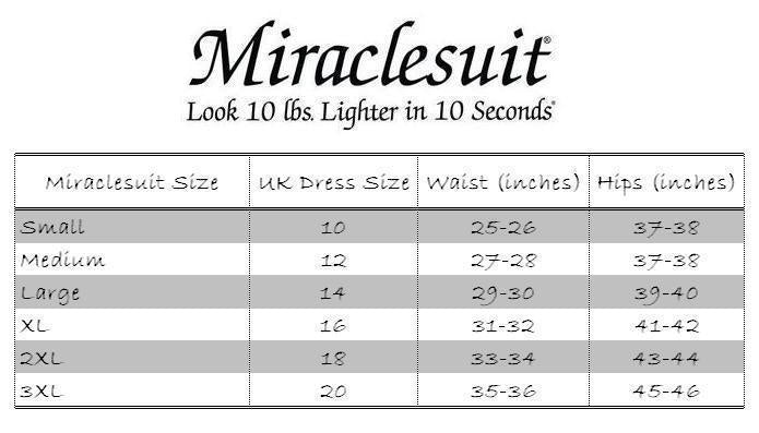 Miraclesuit Inches Off High Waist Control Brief Size Chart