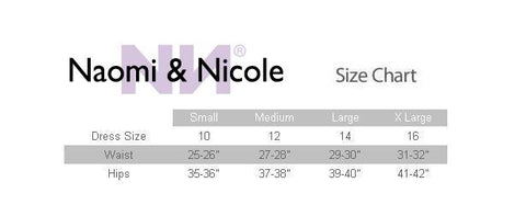 Naomi and Nicole Shapewear Size Chart