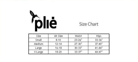 Plie Shapewear Size Chart