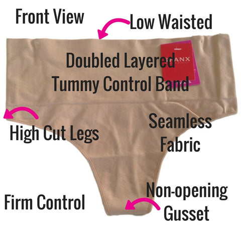 spanx everyday firm control thong front shapewear review