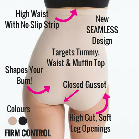 Spanx HIgher Power High Waisted Shaping Briefs - High Waisted Shapewear To Wear Under Jeans