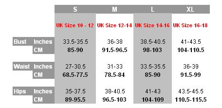 Spanx Size Chart - For Spanx OnCore, Spanx Shape My Day, Spanx Hide and Sleek, Spanx Slim Cognito and Spanx Slimplicity