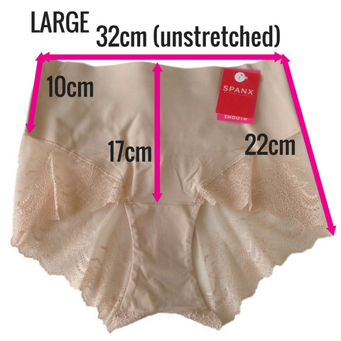 spanx undietectable pretty lace hipster panty measurements shapewear review