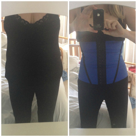 Esbelt Waist Training Corset ES062 Before and After Photo - Me!