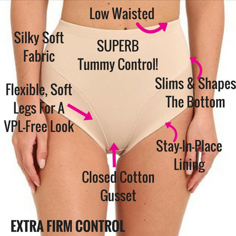 Miraclesuit Comfort Leg Extra Firm Control Waistline Slimming Briefs - Best Tummy Control Pants