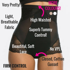 Spanx Spotlight On Lace High Waisted Control Briefs - Best Shapewear For Tummy Control
