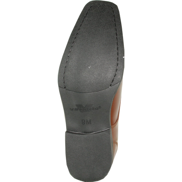 Vangelo Men Dress Shoe Tux-2 Oxford Formal Tuxedo Shoe Cognac Matte