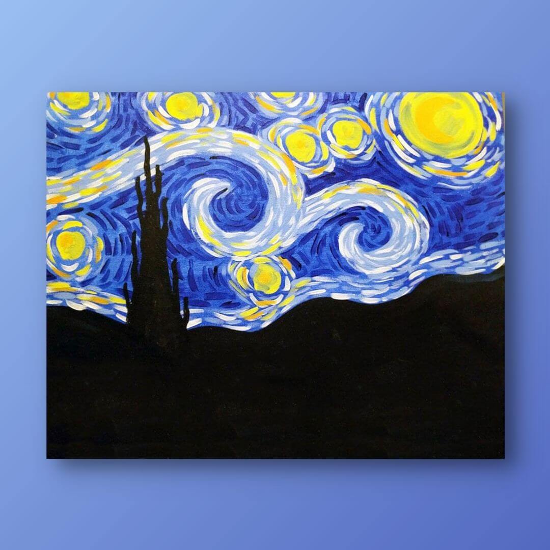 starry sky painting