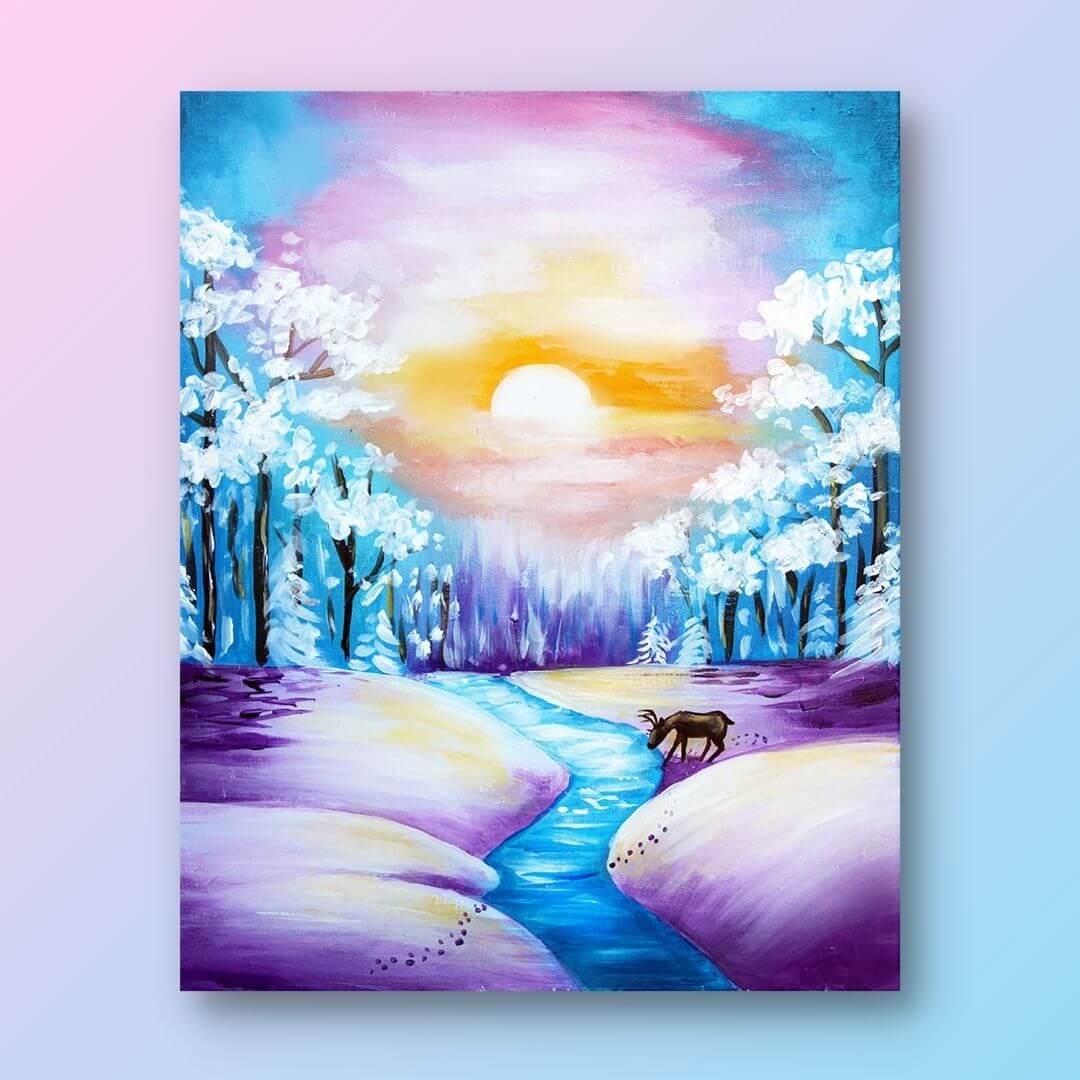 Winter Sunrise Painting Kit