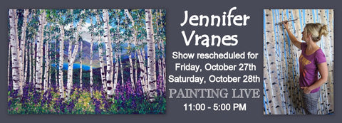 Jennifer Vranes Painting live at Gallery 1870