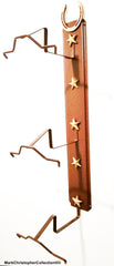 Cowboy Hat Holder Horseshoe Triple with Stars 893 HS