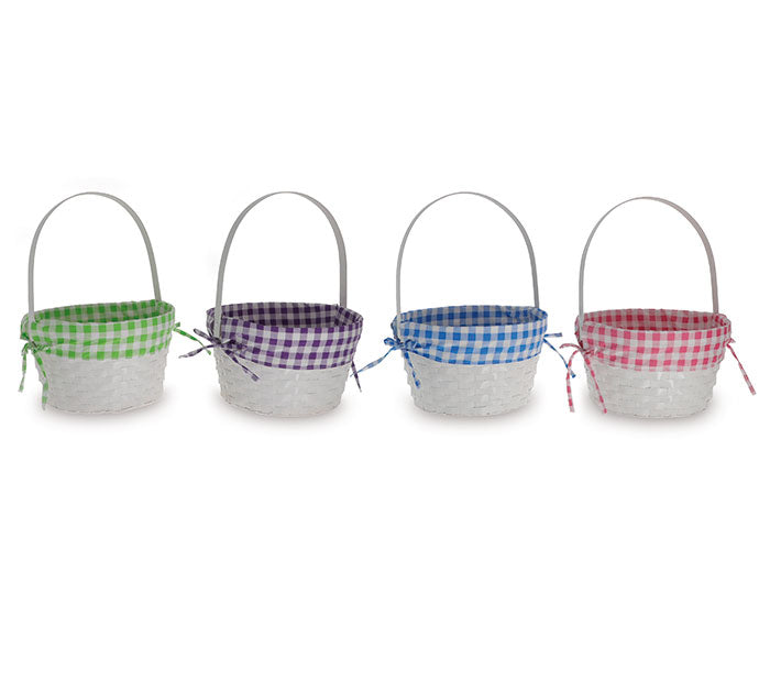 Fabric storage basket Easter basket easter bunny fabric basket floral basket coral pink white