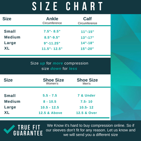 Compression Socks Size Chart