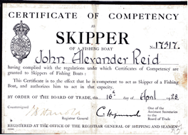 Jakie’s Skipper Certificate of Competency