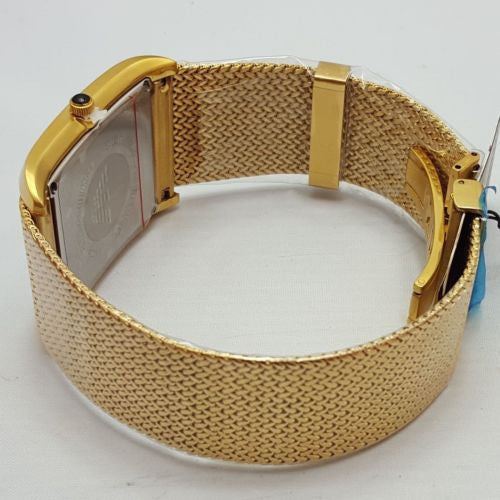 Emporio Armani AR2016 Gents Luxury Gold-Tone Mesh Mens Watch