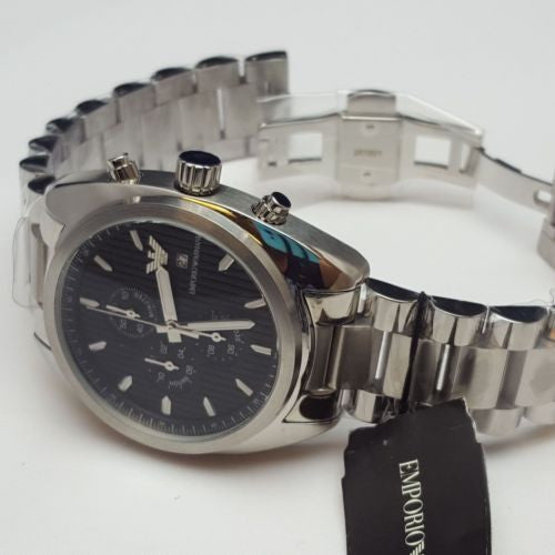 Armani Emporio Men's AR5957 Silver Steel Bracelet & Case Men's Quartz Watch