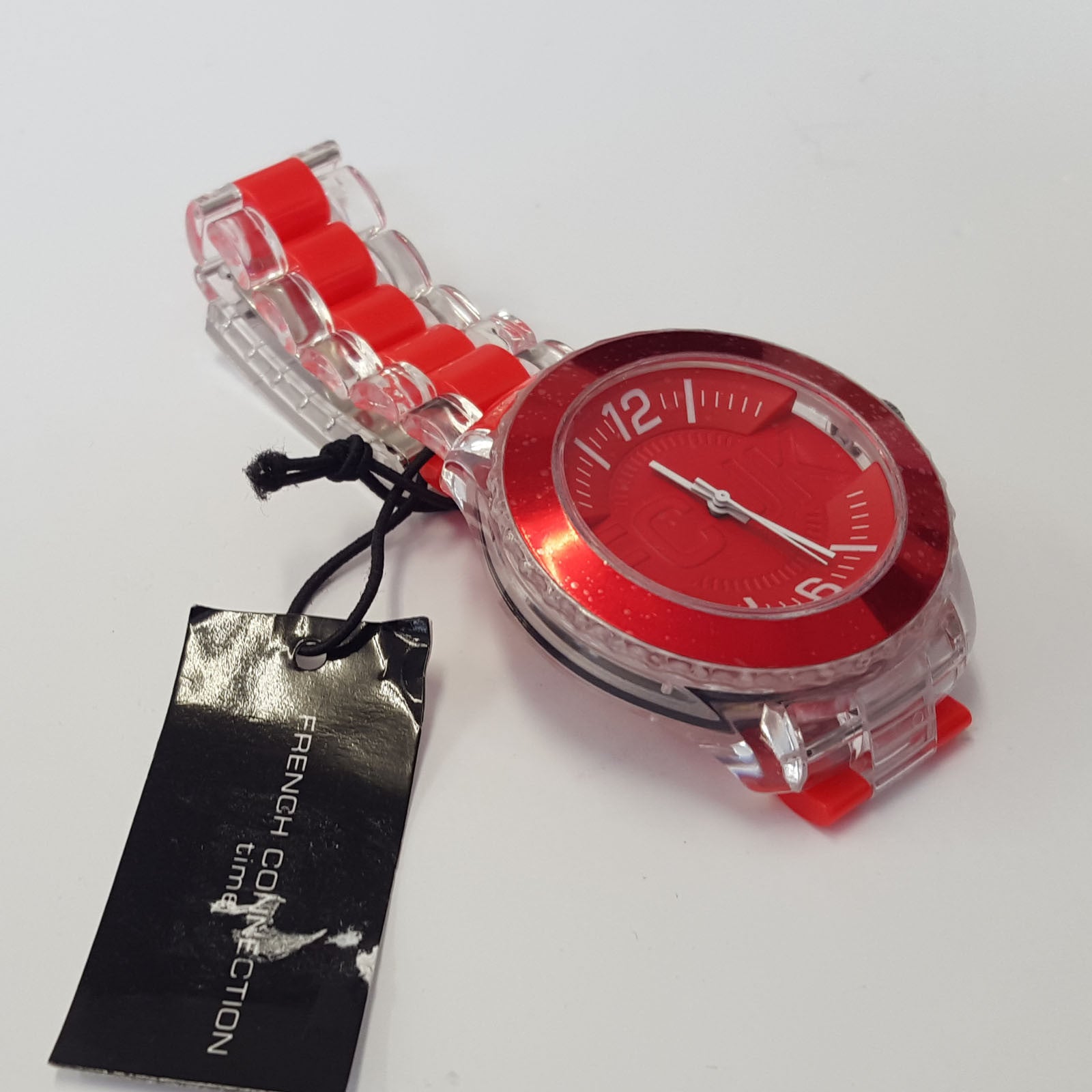 Mens Red Bracelet Fashion Quartz Watch by French Connection FCUK FC1128PW