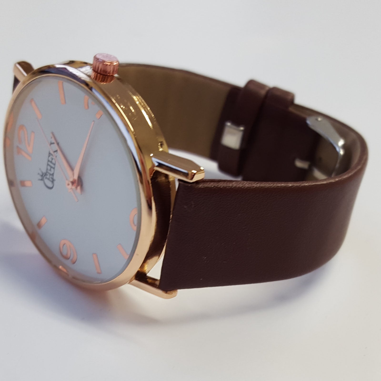 Cheeky Ladies Faux Leather Strap Brown Dial Analogue Watch HE009 Brown