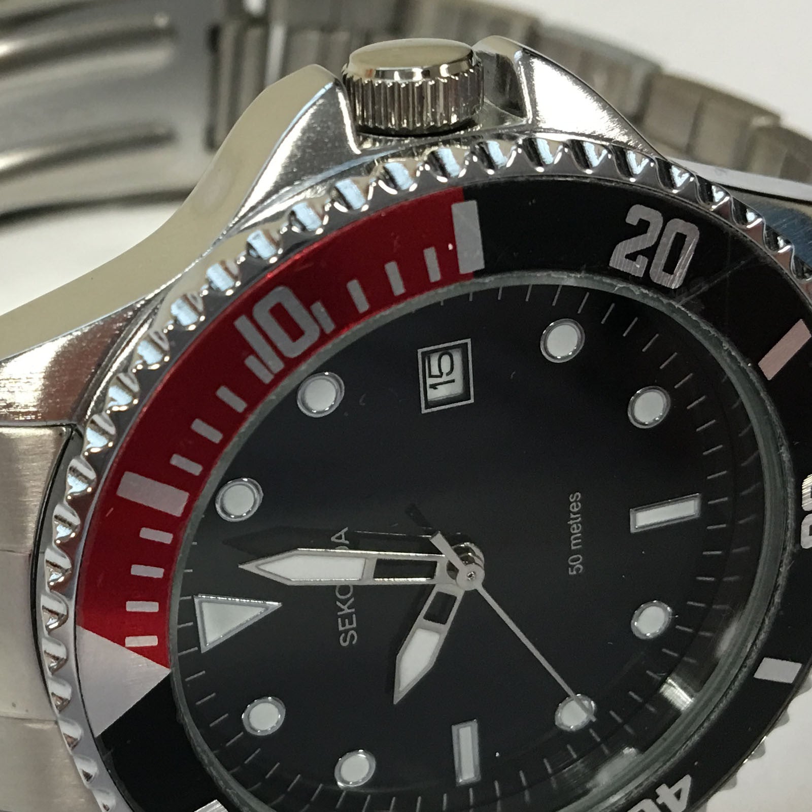 Stylish Sekonda Silver Stainless Steel Strap Mens Fashion Quartz Watch 3078