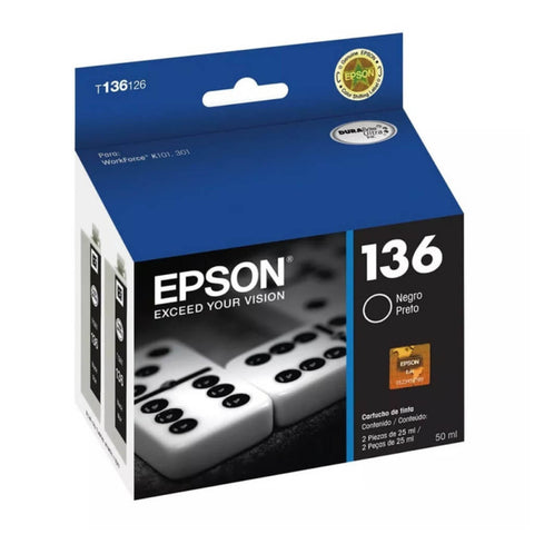 Epson Cartucho de Tinta Negro 136 (T136126-AL)